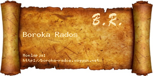 Boroka Rados névjegykártya